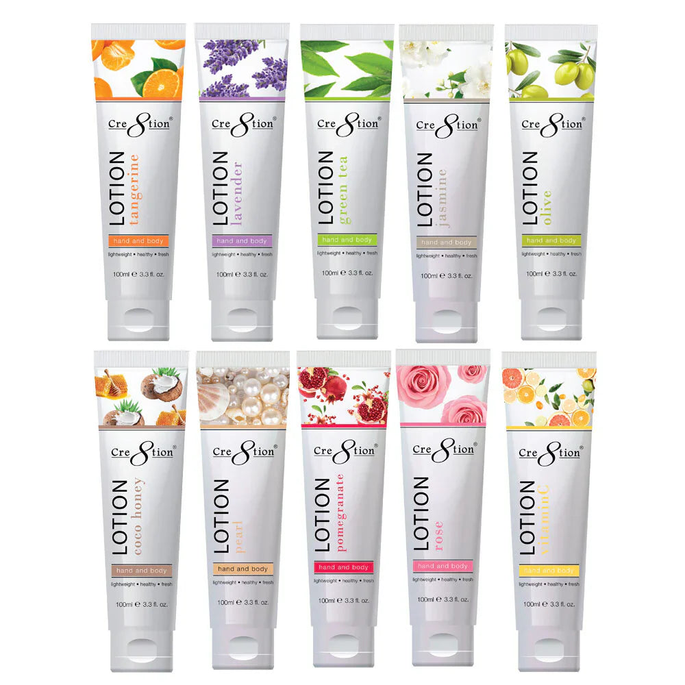 Cre8tion Hand & Body Lotion 100 ml/fl. 3.3oz - LAVENDER, Case 60pcs (Free Gift Box)
