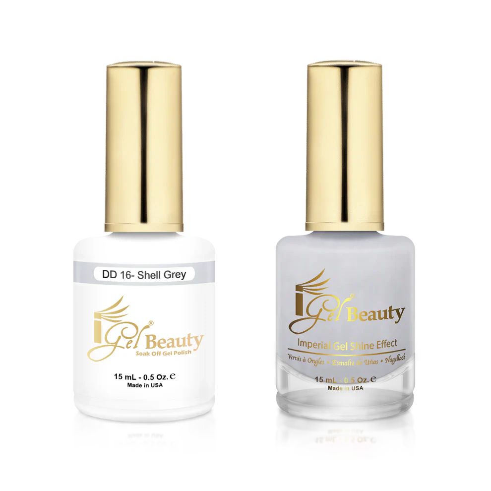 iGel Matching Duo Gel Polish 0.5oz - #016 Shell Grey