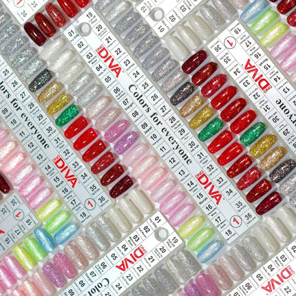DND DIVA Swatch #01 - Mirrorball Collection 36 colors (#01 - #36) - TTT Nails Supply