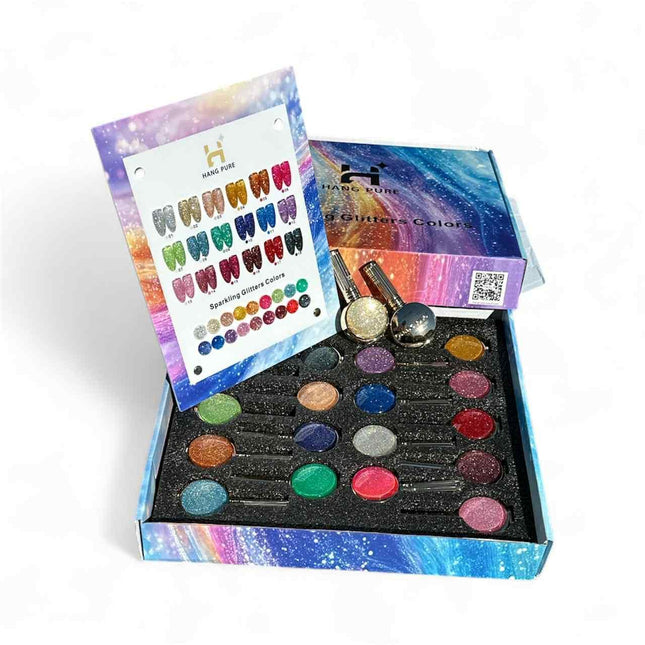 HANG sparkling glitter collection - 18 colors gel 0.5oz + free sample - TTT Nails Supply