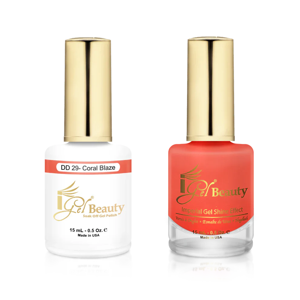 iGel Matching Duo Gel Polish 0.5oz - #029 Coral Blaze