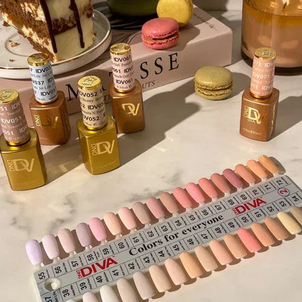 DND DIVA Swatch #02 - Frosted Chai Collection 36 colors (#37 - #72) - TTT Nails Supply