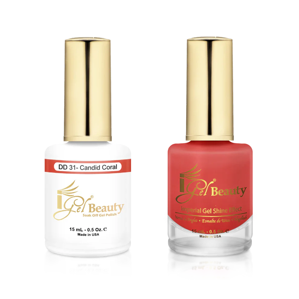 iGel Matching Duo Gel Polish 0.5oz - #031 Candid Coral