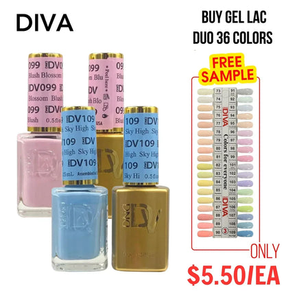 DND DIVA Swatch #03 - Coquette Collection 36 colors (#73 - #109) - TTT Nails Supply