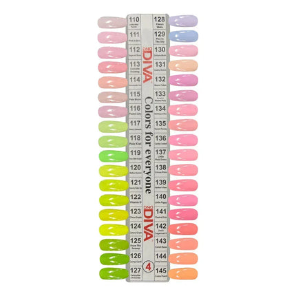 DND DIVA Swatch #04 - Soda Poppin' Collection 36 colors (#110 - #145) - TTT Nails Supply