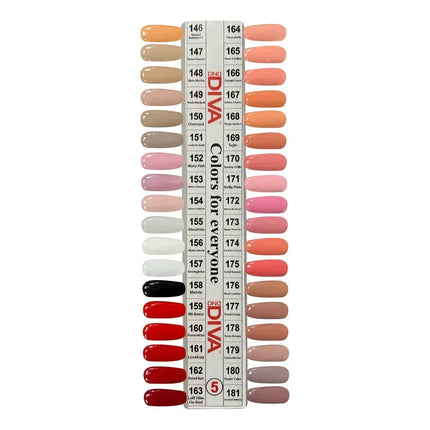 DND DIVA Swatch #05 - Prima Donna Collection 36 colors (#146 - #181) - TTT Nails Supply