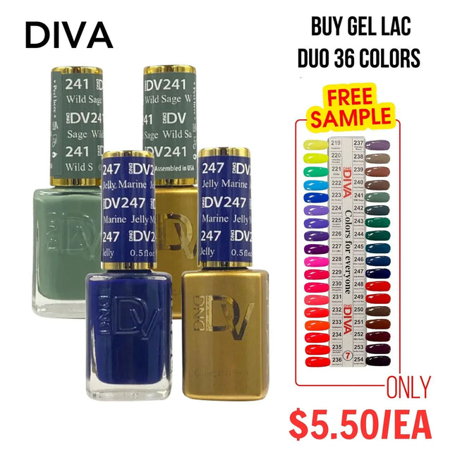 DND DIVA Swatch #07 - Parallel Universe Collection 36 colors (#219 - #254) - TTT Nails Supply