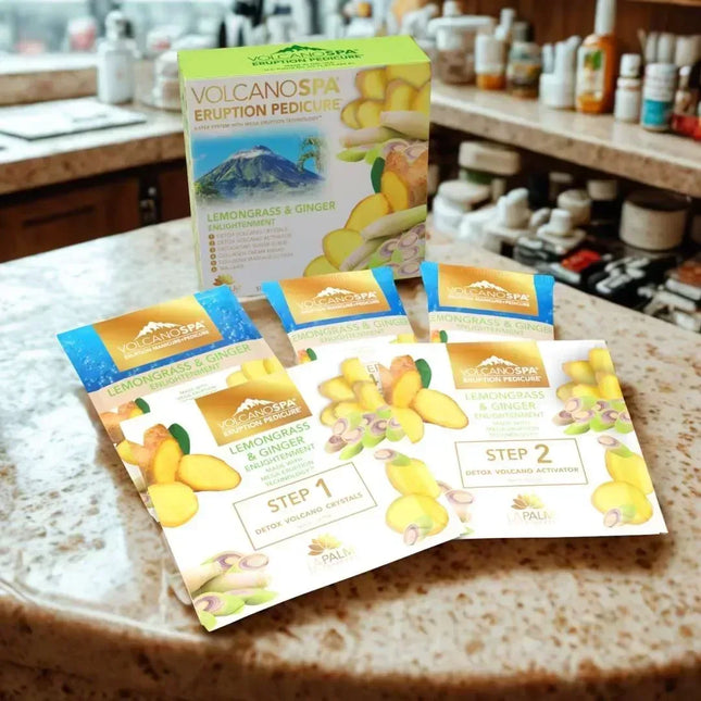 La Palm Volcano Spa Pedicure 6-Step - Enlightenment: Lemongrass & Ginger (Case 36pcs) - TTT Nails Supply
