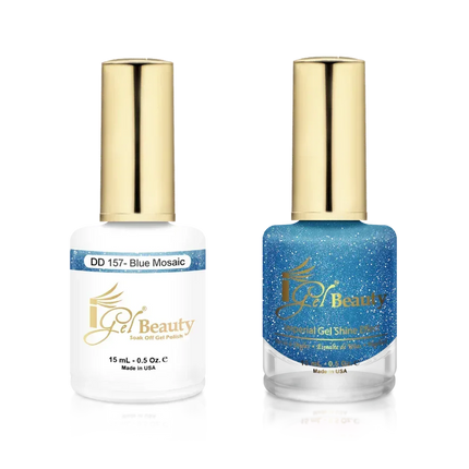 iGel Matching Duo Gel Polish 0.5oz - #157 Blue Mosaic - TTT Nails Supply