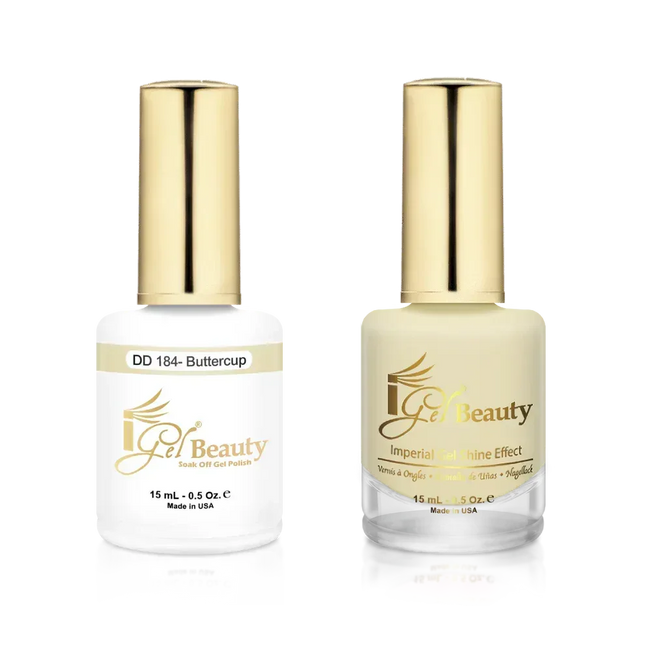 iGel Matching Duo Gel Polish 0.5oz - #184 Buttercup - TTT Nails Supply