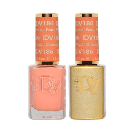 DND DIVA Duo Matching Color - #186 Peach Mimosa - TTT Nails Supply