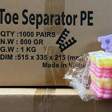 Pedicure Disposable Toe Separator PE - case 1000 pairs - TTT Nails Supply