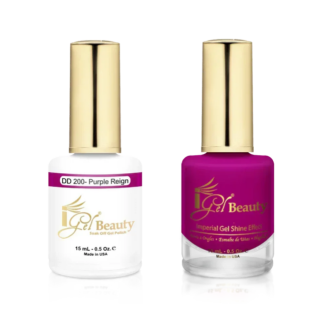 iGel Matching Duo Gel Polish 0.5oz - #200 Purple Reign - TTT Nails Supply
