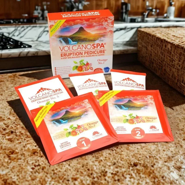 La Palm Volcano Spa Pedicure 6-Step - Orange No.5 (Case 36pcs) - TTT Nails Supply