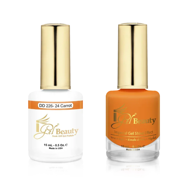iGel Matching Duo Gel Polish 0.5oz - #226 24 Carrot - TTT Nails Supply