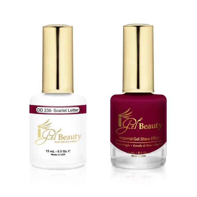 iGel Matching Duo Gel Polish 0.5oz - #238 Scarlet Letter - TTT Nails Supply