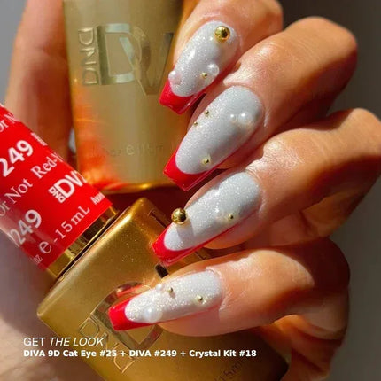 DND DIVA Duo Matching Color - #249 Red-Y Or Not - TTT Nails Supply