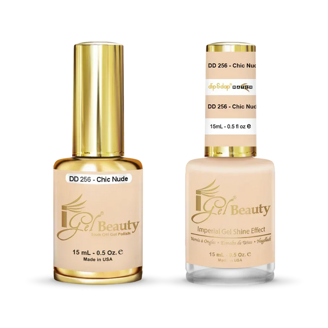iGel Matching Duo Gel Polish 0.5oz - #256 Chic Nude - TTT Nails Supply