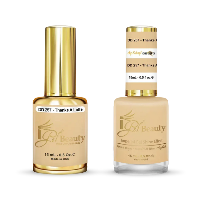 iGel Matching Duo Gel Polish 0.5oz - #257 Thanks A Latte - TTT Nails Supply