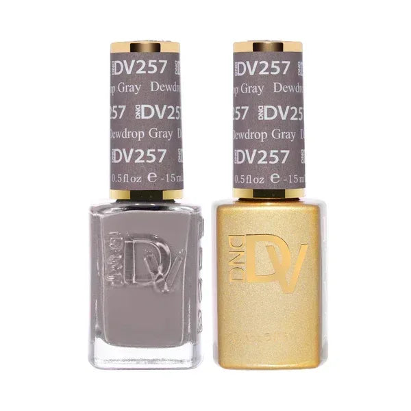 DND DIVA Duo Matching Color - #257 Dewdrop Gray - TTT Nails Supply
