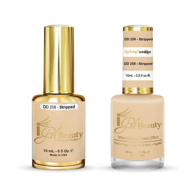 iGel Matching Duo Gel Polish 0.5oz - #258 Stripped - TTT Nails Supply