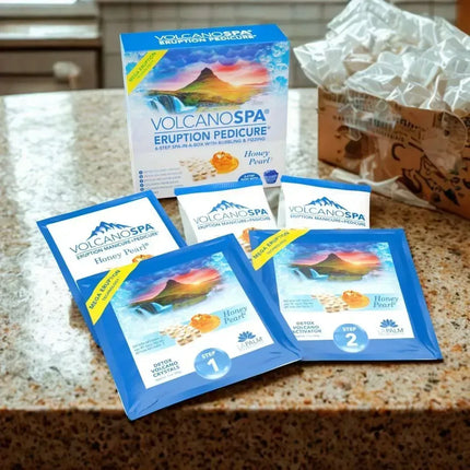 La Palm Volcano Spa Pedicure 6-Step - Honey Pearl (Case 36pcs) - TTT Nails Supply