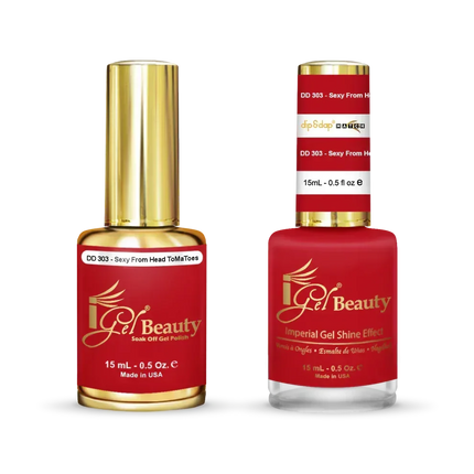 iGel Matching Duo Gel Polish 0.5oz - #303 Sexy From Head ToMaToes - TTT Nails Supply