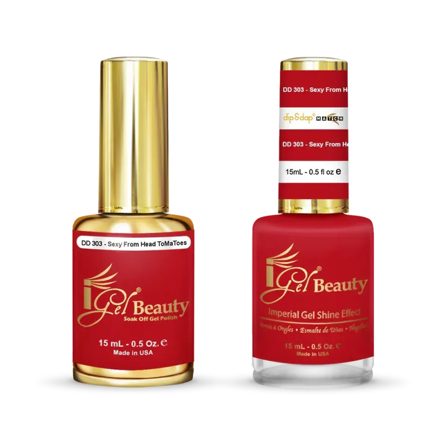 iGel Matching Duo Gel Polish 0.5oz - #303 Sexy From Head ToMaToes - TTT Nails Supply