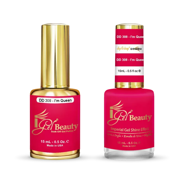 iGel Matching Duo Gel Polish 0.5oz - #308 I'm Queen - TTT Nails Supply