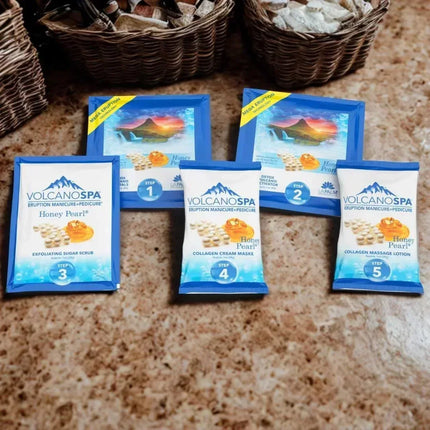 La Palm Volcano Spa Pedicure 6-Step - Honey Pearl (Case 36pcs) - TTT Nails Supply