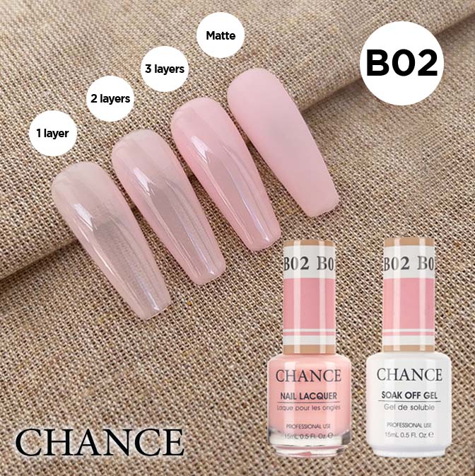 Cre8tion CHANCE Matching Duo Gel Polish 0.5oz - Bare Collection - B02