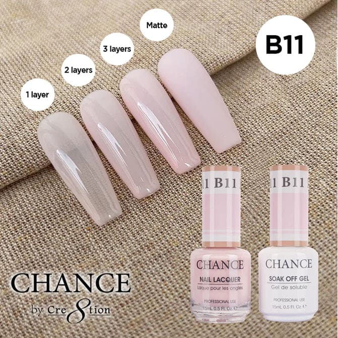 Cre8tion CHANCE Matching Duo Gel Polish 0.5oz - Bare Collection - B11