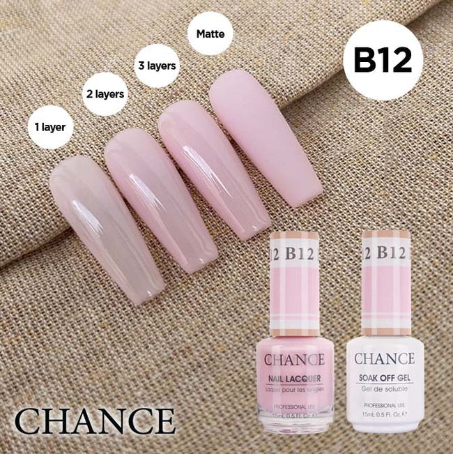 Cre8tion CHANCE Matching Duo Gel Polish 0.5oz - Bare Collection - B12