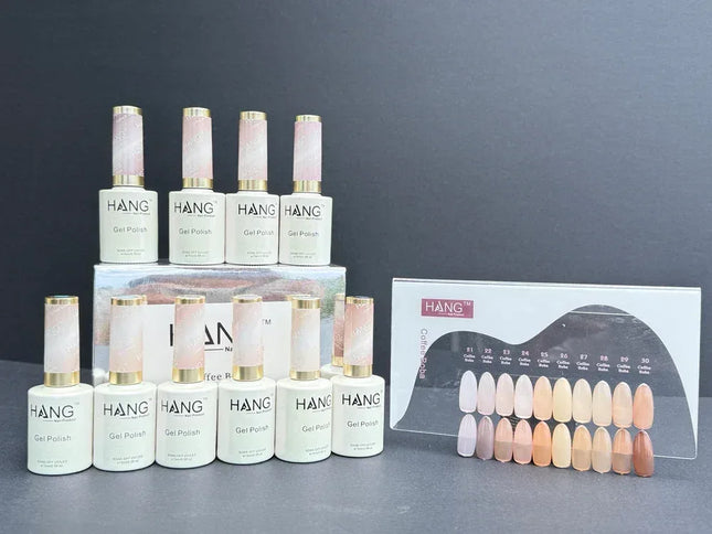 HANG Jelly Gel - Coffee Boba Collection - 10 colors (#21 to #30) + Free Display (5.95/ea) - TTT Nails Supply