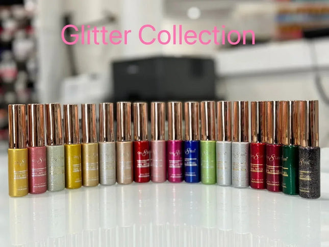 Cre8tion Detailing Nail Art Gel - Glitter Collection - 18 colors 0.33oz (gel line) - TTT Nails Supply