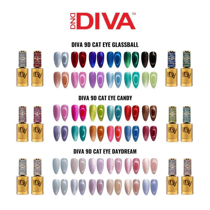 DIVA 9D Cat Eye Collection 36 colors - Color Chart (Framed)