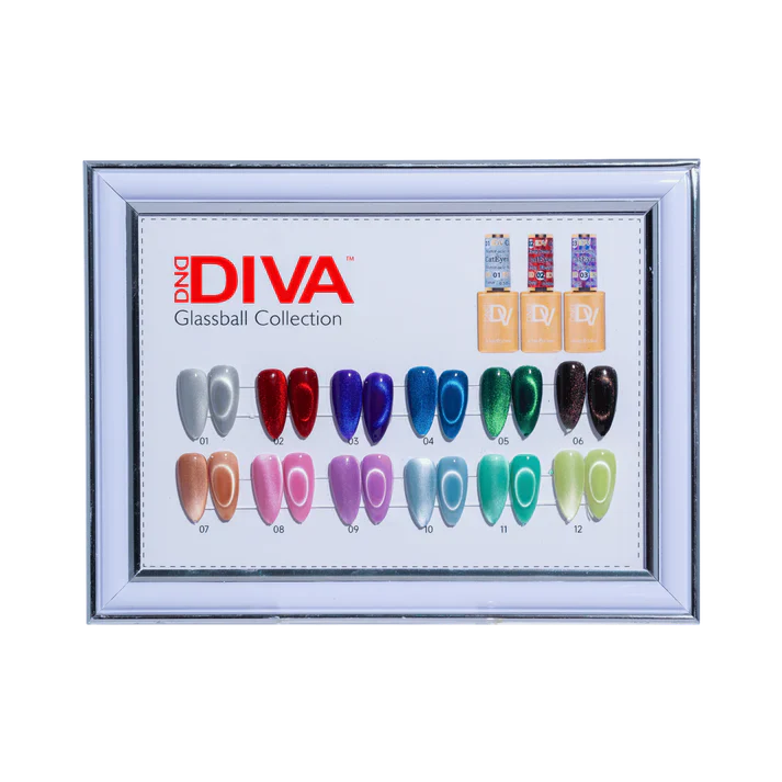 DIVA 9D Cat Eye Glassball #25 - #36 Color Chart (Framed)