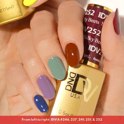 DND DIVA Swatch #07 - Parallel Universe Collection 36 colors (#219 - #254) - TTT Nails Supply
