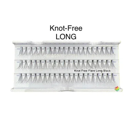 FLARE Eyelash (Knot Free) LONG - 100 Trays - TTT Nails Supply