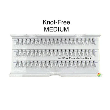 FLARE Eyelash (Knot Free) MEDIUM - 100 Trays - TTT Nails Supply