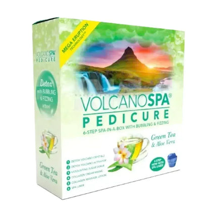 La Palm Volcano Spa Pedicure 6-Step - Green Tea and Aloe Vera (Case 36pcs) - TTT Nails Supply