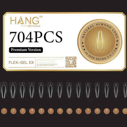 HANG Premium Flex-Gel X - Natural Almond - Long (L) - TTT Nails Supply
