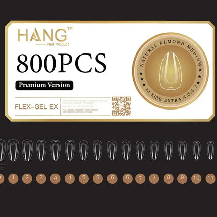 HANG Premium Flex-Gel X - Natural Almond - Medium (M) - TTT Nails Supply