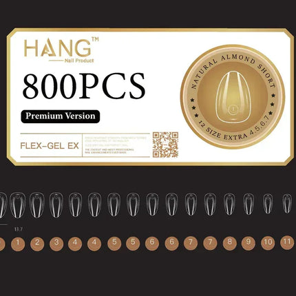 HANG Premium Flex-Gel X - Natural Almond - Short (S) - TTT Nails Supply