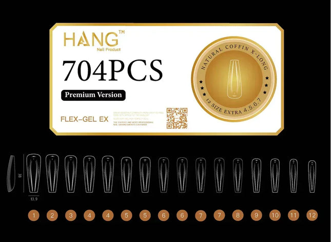 HANG Premium Flex-Gel X - Natural Coffin - X Long (XL) - TTT Nails Supply
