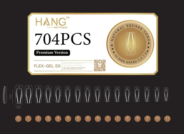 HANG Premium Flex-Gel X - Natural Square - Long (L) - TTT Nails Supply