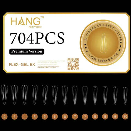 HANG Premium Flex-Gel X - Natural Stiletto - X Long (XL) - TTT Nails Supply