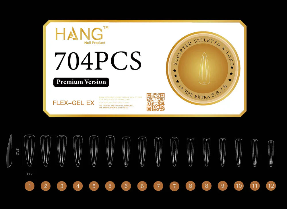 HANG Premium Flex-Gel X - Natural Stiletto - X Long (XL)