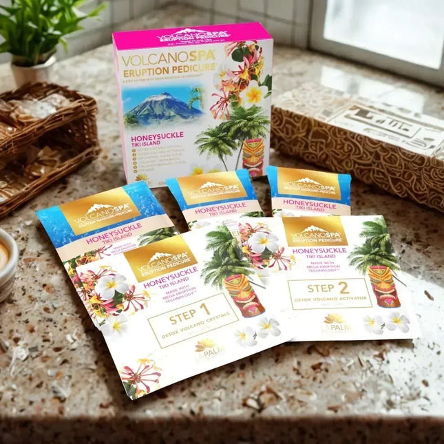 La Palm Volcano Spa Pedicure 6-Step - Tiki Island: Honeysuckle (Case 36pcs) - TTT Nails Supply