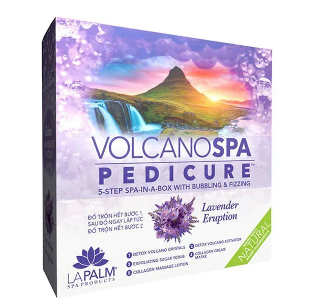 La Palm Volcano Spa Pedicure 6-Step - Lavender Eruption (Case 36pcs) - TTT Nails Supply